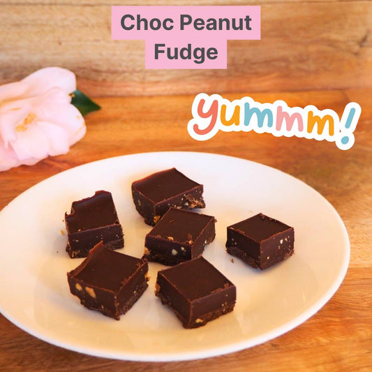 Low carb choc peanut fudge